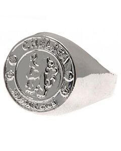 Chelsea FC Silver Plated Crest Ring Medium Maznun Football