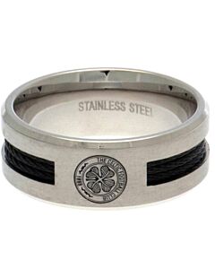 Celtic FC Black Inlay Ring Medium Maznun Football