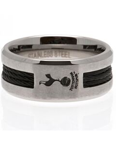 Tottenham Hotspur FC Black Inlay Ring Medium Maznun Football