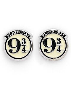Harry Potter Silver Plated 9 & 3 Quarters Stud Earrings Maznun Football