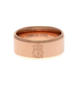 Liverpool FC Rose Gold Plated Ring Large Maznun Football