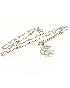 Rangers FC Silver Plated Pendant & Chain XL Maznun Football