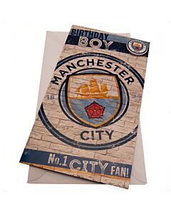 Manchester City FC Boy Birthday Card Maznun Football