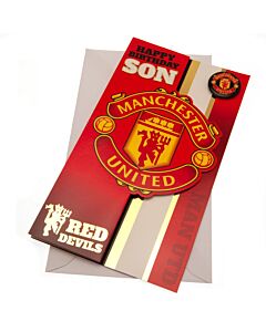 Manchester United FC Son Birthday Card Maznun Football