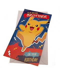 Pokemon Birthday Card Brother Maznun Football