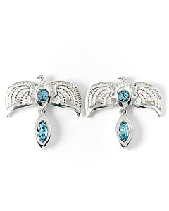 Harry Potter Sterling Silver Diadem Crystal Stud Earrings Maznun Football