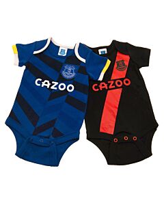 Everton FC 2 Pack Bodysuit 6-9 Mths Maznun Football