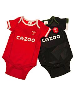 Wales RU 2 Pack Bodysuit 3-6 Mths PC Maznun Football