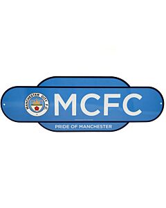 Manchester City FC Colour Retro Sign Maznun Football