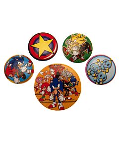 Sonic The Hedgehog Button Badge Set Maznun Football