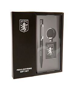 Aston Villa FC Pen & Keyring Set Maznun Football