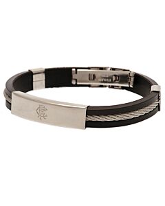 Rangers FC Silver Inlay Silicone Bracelet Maznun Football