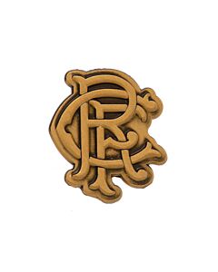 Rangers FC Antique Gold Scroll Crest Badge Maznun Football