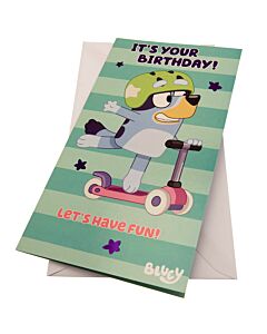 Bluey Birthday Card Maznun Football