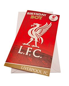 Liverpool FC Boy Birthday Card Maznun Football