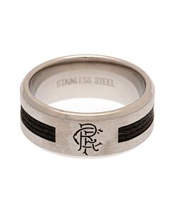 Rangers FC Black Inlay Ring Medium Maznun Football
