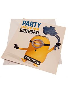 Minions Birthday Card Party Maznun Football