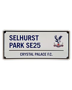 Crystal Palace FC Blue Text Street Sign Maznun Football