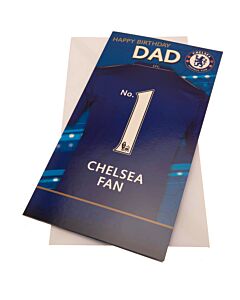 Chelsea FC No. 1 Dad Birthday Card Maznun Football