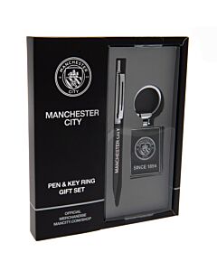 Manchester City FC Pen & Keyring Set Maznun Football