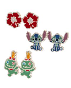 Lilo & Stitch Plated Brass Earring Set Maznun Football