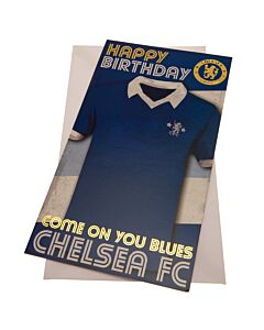 Chelsea FC Retro Shirt Birthday Card Maznun Football