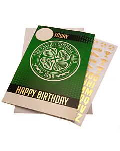 Celtic FC Birthday Card With Stickers Maznun Football