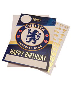 Chelsea FC Birthday Card With Stickers Maznun Football