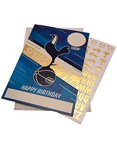 Tottenham Hotspur FC Birthday Card With Stickers Maznun Football