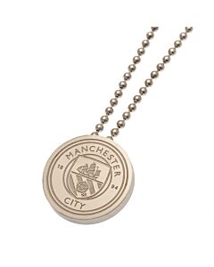 Manchester City FC Stainless Steel Pendant & Chain Maznun Football