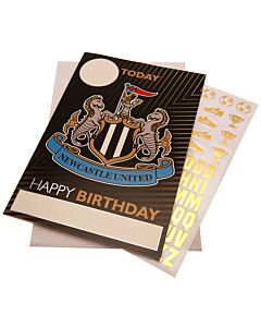 Newcastle United FC Birthday Card With Stickers Maznun Football