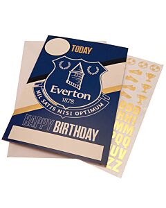 Everton FC Birthday Card With Stickers Maznun Football