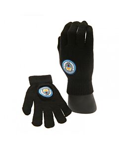 Manchester City FC Knitted Gloves Junior Maznun Football