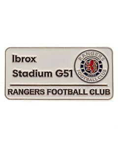 Rangers FC Street Sign Badge Maznun Football