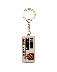 West Ham United FC Street Sign Keyring Maznun Football