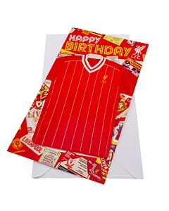 Liverpool FC Retro Shirt Birthday Card Maznun Football