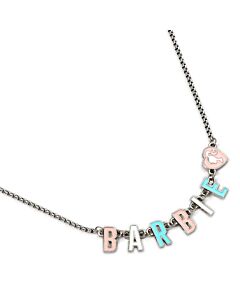 Barbie Silver Plated Enamel Letter Necklace Maznun Football