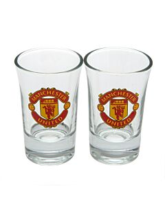 Manchester United FC 2pk Shot Glass Set Maznun Football