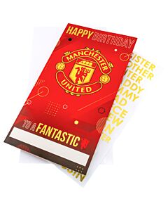 Manchester United FC Personalised Birthday Card Maznun Football
