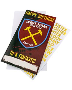 West Ham United FC Personalised Birthday Card Maznun Football