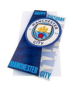 Manchester City FC Crest Birthday Card Maznun Football