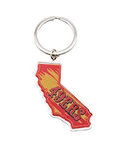 San Francisco 49ers State Shape Keyring Maznun Football