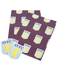 Aston Villa FC Text Gift Wrap Maznun Football