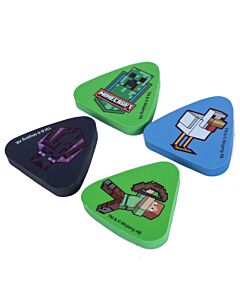 Minecraft 4pk Eraser Set Maznun Football