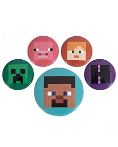 Minecraft Button Badge Set Maznun Football