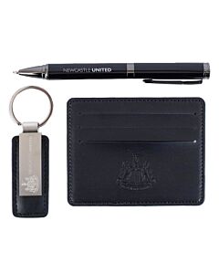Newcastle United FC Leather Wallet, Fob & Pen Set Maznun Football