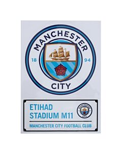 Manchester City FC A4 Car Decal Maznun Football