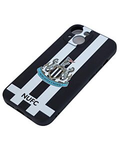 Newcastle United FC iPhone 14 Striped Silicone Case Maznun Football