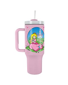 Super Mario Princess Peach 40oz Tumbler Maznun Football