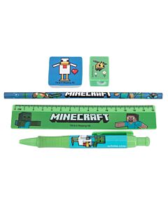 Minecraft 5pc Stationery Set Maznun Football